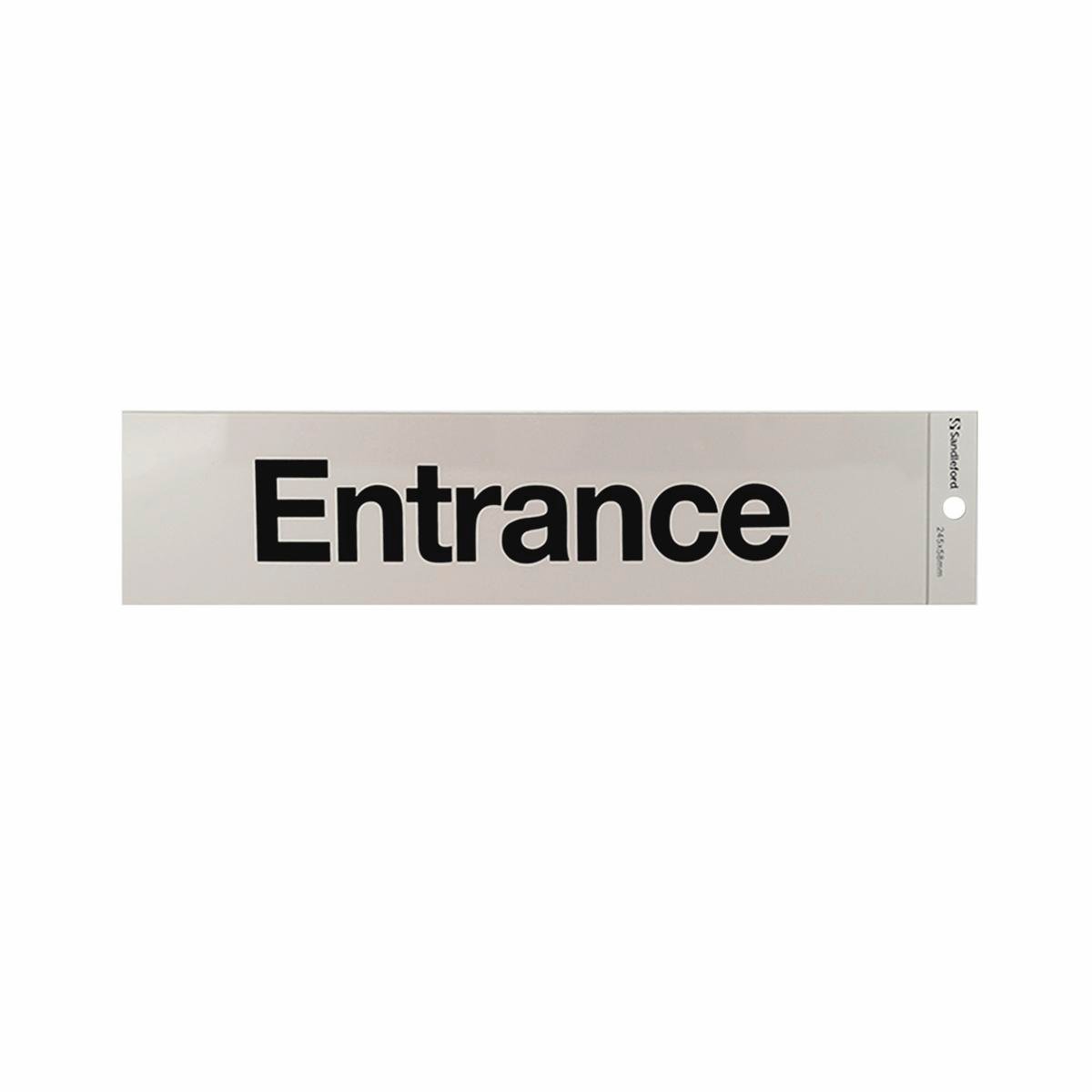 Sandleford Entrance Sign - Self Adhesive - Silver - 245 x 58mm - SuperSaverAU - view 1