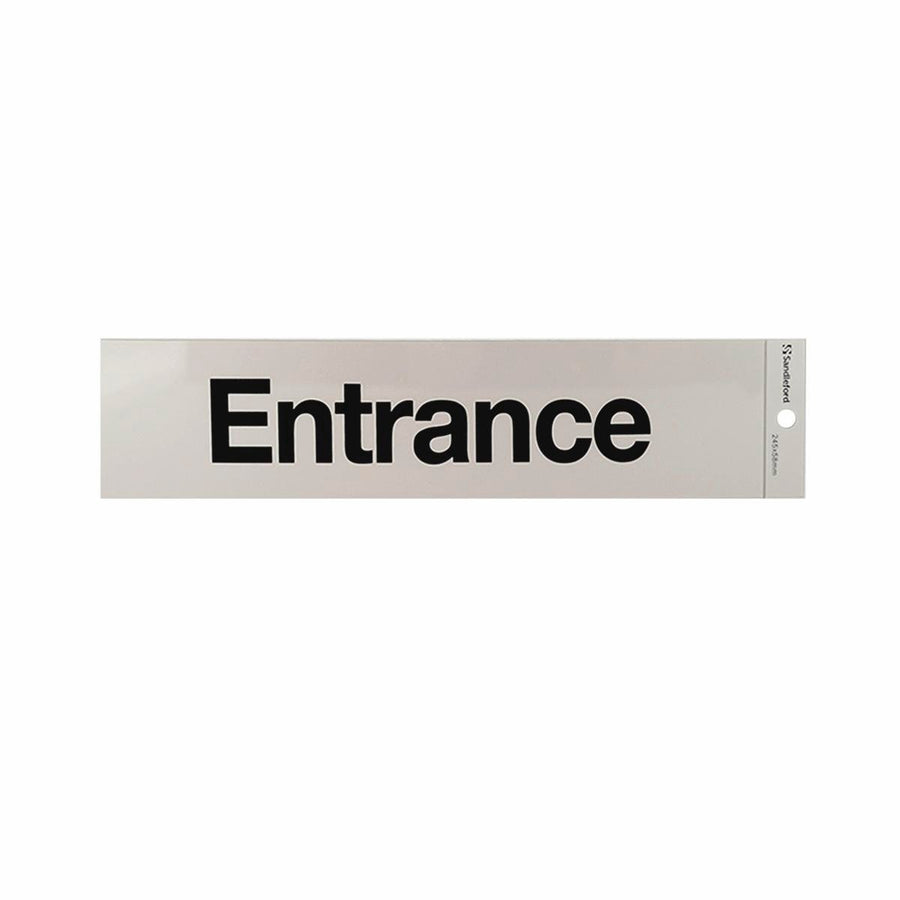 Sandleford Entrance Sign - Self Adhesive - Silver - 245 x 58mm - SuperSaverAU - view 1