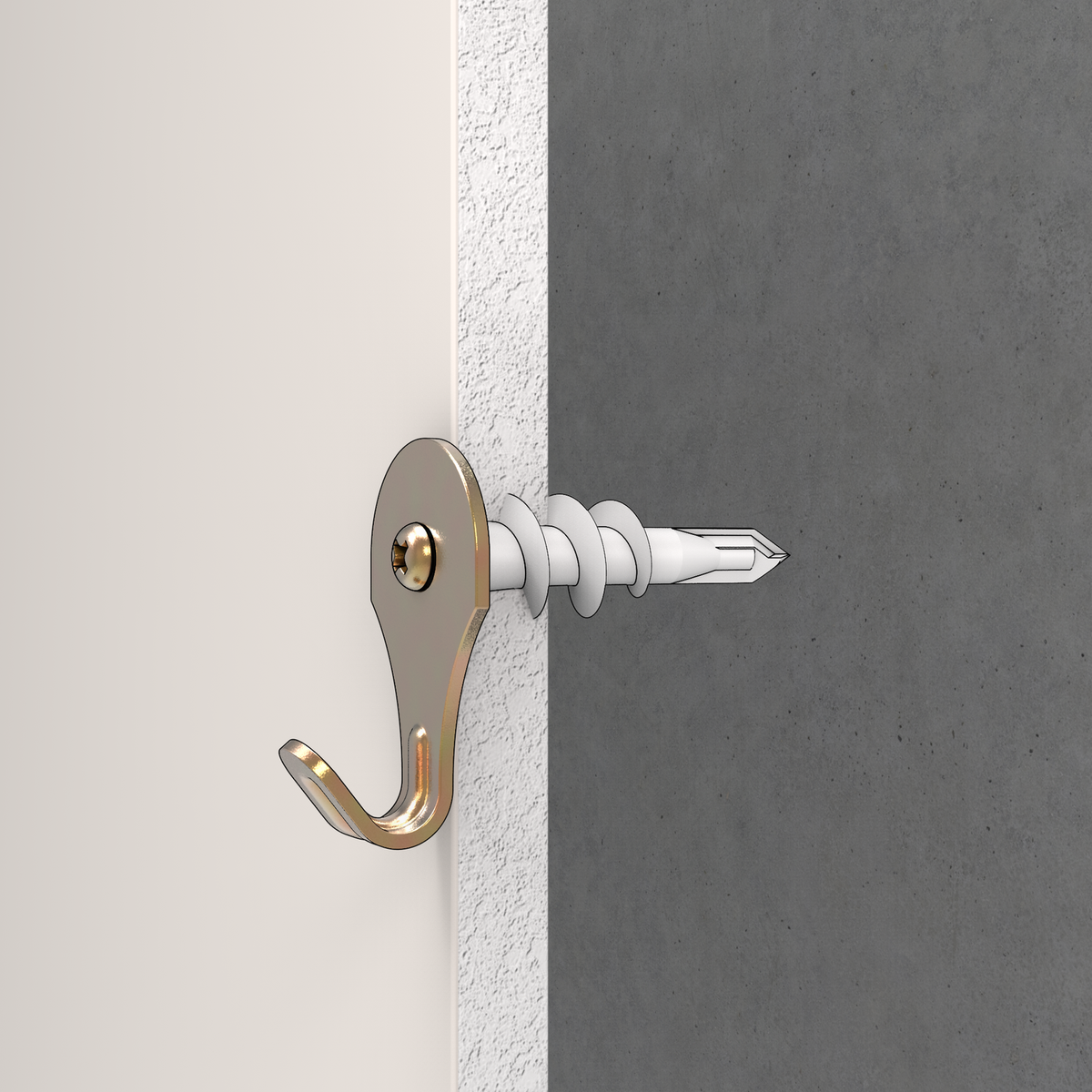 Ramset Wallmate Anchor - 10mm x 33mm - Nylon - Flush Finish - 4 Pack - SuperSaverAU - view 2