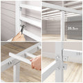 Zinus Patricia King Single Metal Canopy Bed Frame - White Steel Frame, 5 Year Warranty - AU-FBMCW1ZC-14B