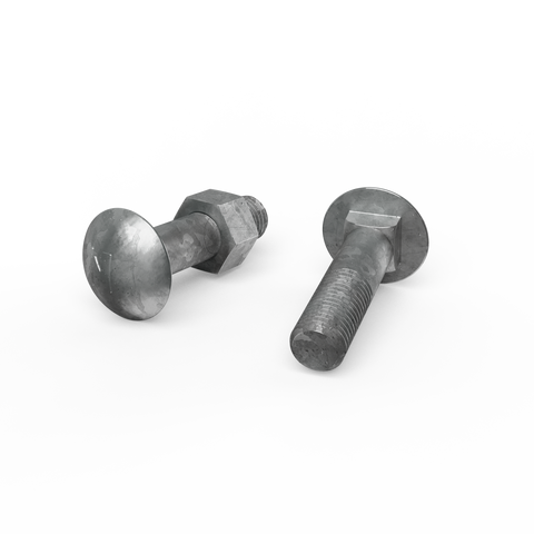 Zenith M16 x 65mm Hot Dip Galvanised Cup Head Bolts Nuts Each - SuperSaverAU - view 1