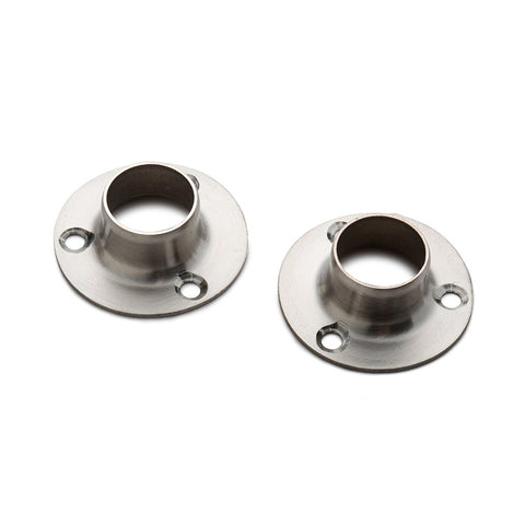 Sandleford Stainless Steel Round Flange Fitting Rod 2 Pack - 19mm - SuperSaverAU - view 1