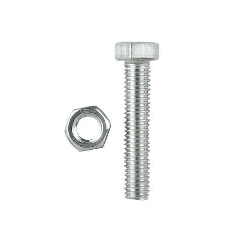 Pinnacle M5 x 25mm Stainless Steel Hex Bolt and Nut - 10 Pack