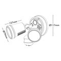 Brilliant Raptor III White Twin LED Security Light 20W Motion Sensor Outdoor 22605/05