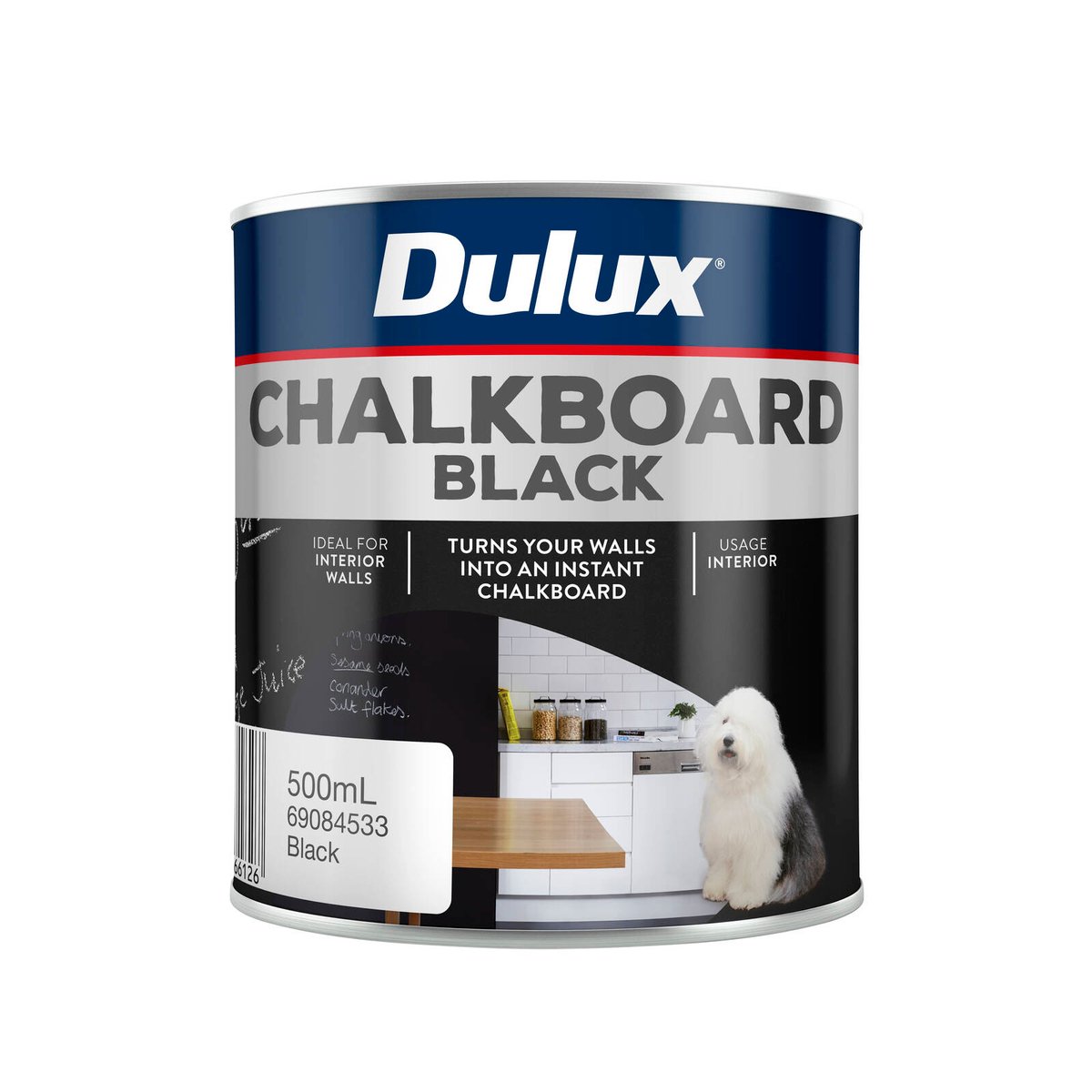 Dulux Chalkboard Paint 500ml Black Water Based Interior Finish - SuperSaverAU - view 1