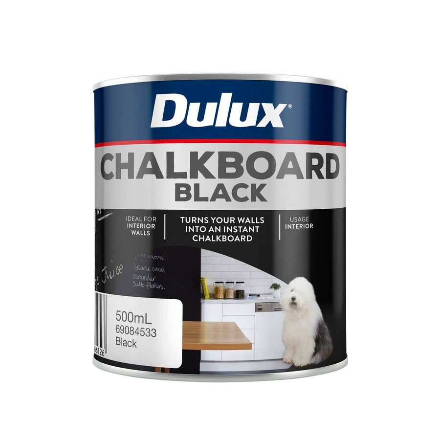 Dulux Chalkboard Paint 500ml Black Water Based Interior Finish - SuperSaverAU - view 1