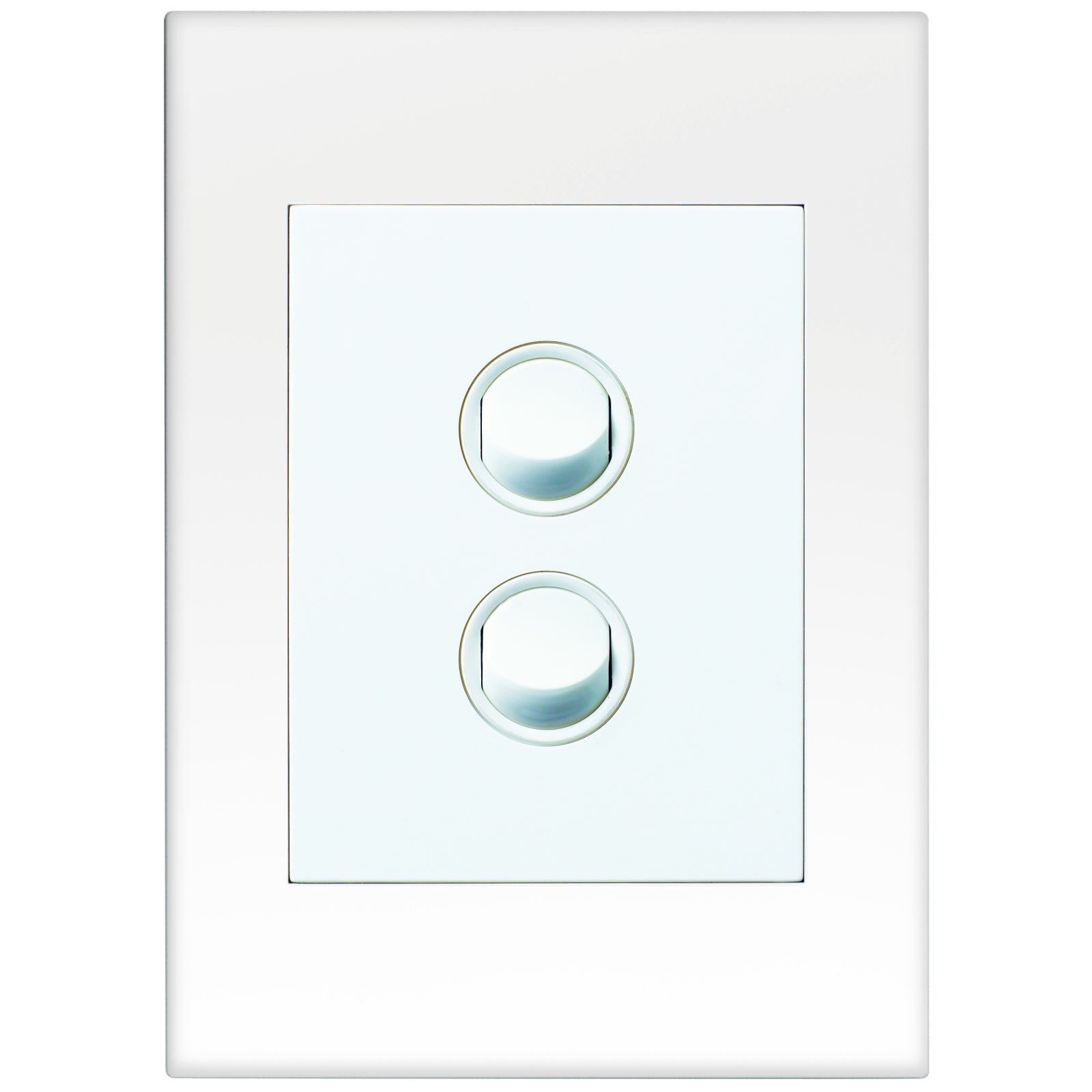 HPM VIVO 2 Gang Wall Switch, White, 10A 240V 2 Way (EV770/2WE)