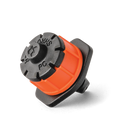 Holman PC Barbed Emitter 10 Pack - Black & Orange Plastic Pressure Compensating Dripper