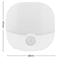 Arlec 67 x 22mm White Rechargeable Motion Sensor Square Night Light - 2 Pack NL4299