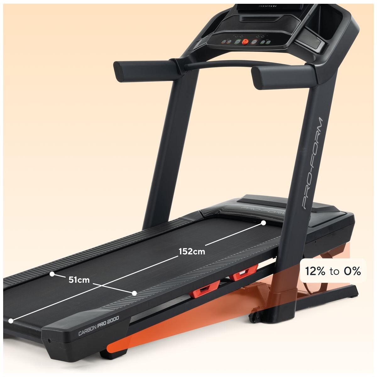 ProForm Carbon Pro 2000 Treadmill - 10 inch Touchscreen, iFIT, 12% Incline, 20km/h - PFTL10925-INT