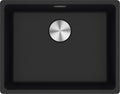 Franke Maris Single Bowl Flush Mount Sink - Onyx Fragranite, Hidden Overflow - MRG210-52ON-B