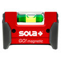 Sola Mini Compact Magnetic Spirit Level with Case Red