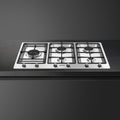 Smeg 90cm 5 Burner Gas Cooktop - Stainless Steel - 18MJ Wok Burner - Ultra Low Profile - PSA9062