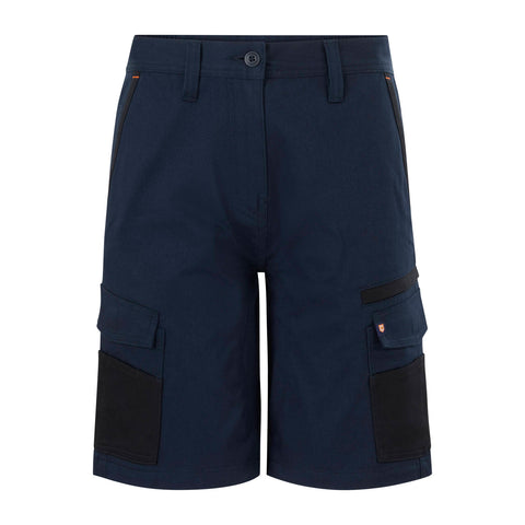 Citeco Women's Navy Cotton Stretch Mid Shorts - Size 8