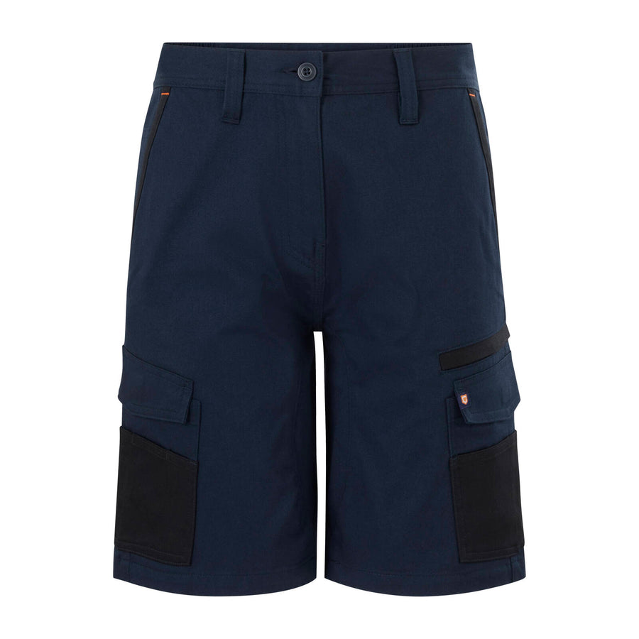 Citeco Women's Navy Cotton Stretch Mid Shorts - Size 8