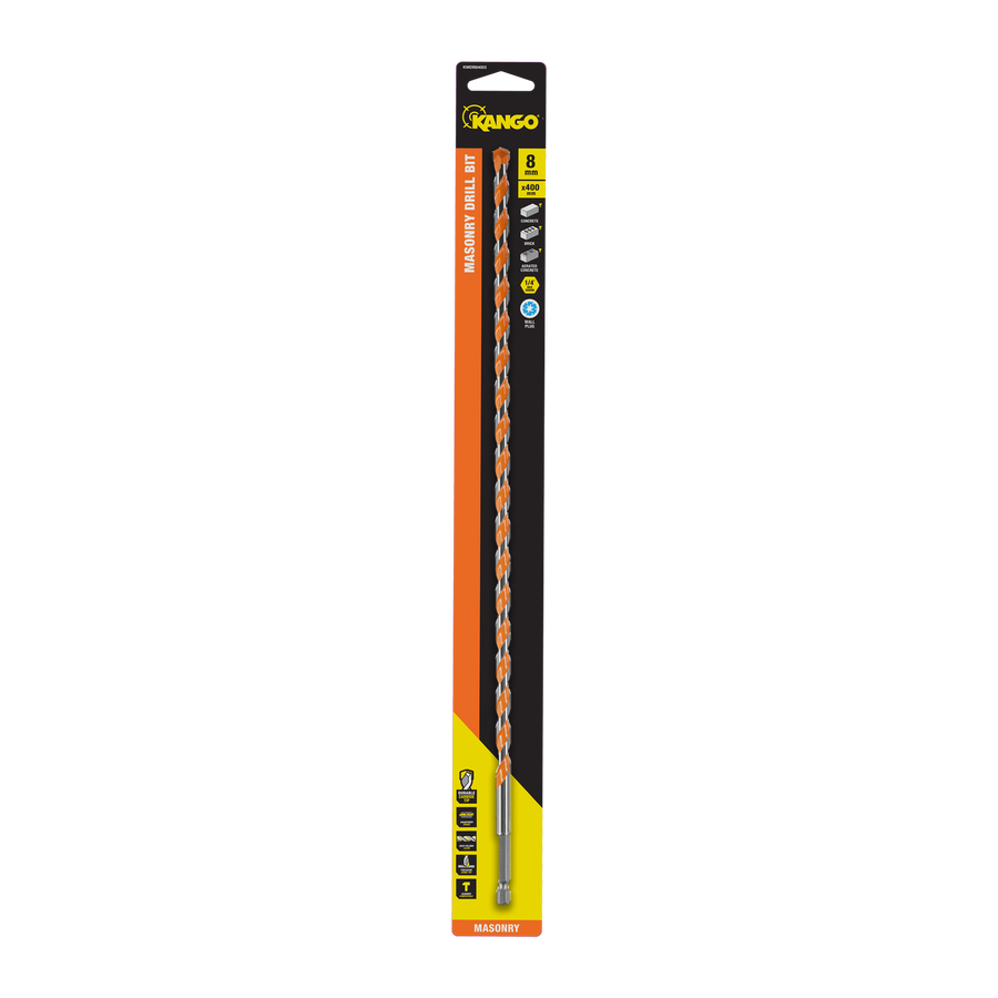 Kango 8 x 400mm 1/4" Masonry Drill Bit KMDB84003