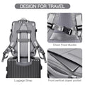 Travel Laptop Backpack 16" with USB Charging Port - Grey