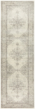 Rug Culture Century Medium Grey & Off White Runner Rug 300X80CM - Power Loomed - CEN-977-SILV-300X80