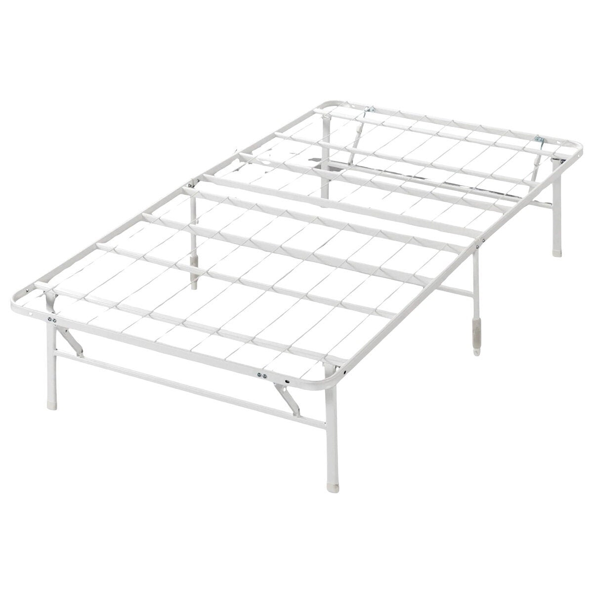 Zinus Single Smart Base Folding Bed Frame - Beige Steel, 33cm Under-Bed Clearance - AU-SBBK-14BG-S