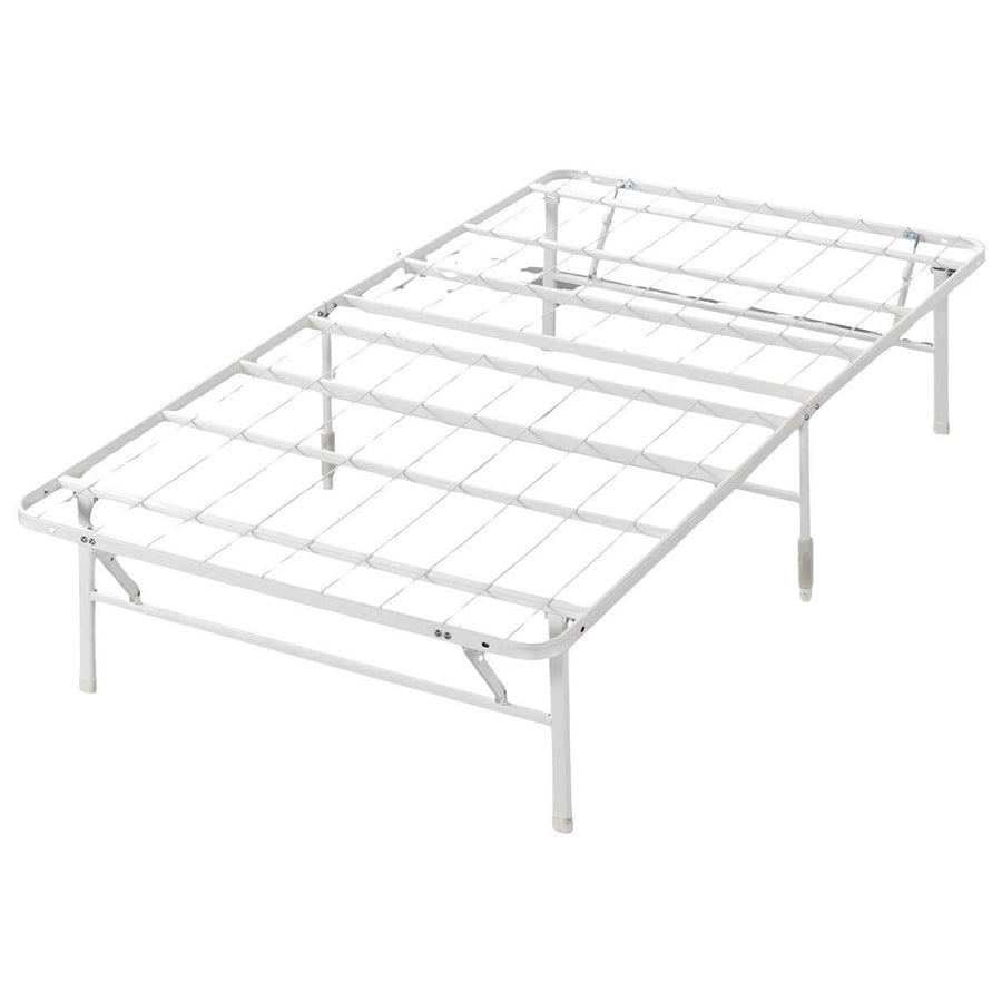 Zinus Single Smart Base Folding Bed Frame - Beige Steel, 33cm Under-Bed Clearance - AU-SBBK-14BG-S