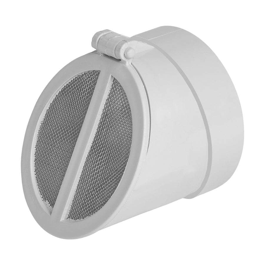 Rain Harvesting 90mm Female Vented Screen Flap Valve - UPVC & Stainless Steel