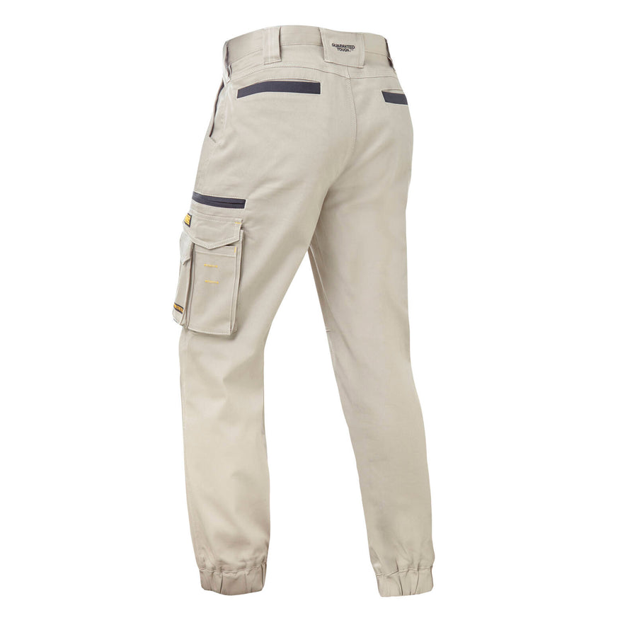 DEWALT Men's Khaki Goldfield PROStretch Work Trousers Cotton/Spandex - Size 40