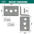 Carinya Reinforcing Angle Bracket - 50 x 50 x 75mm - Hot Dipped Galvanised - High Load Capacity - SuperSaverAU - view 4
