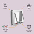 Hakuna Pets Large Cat Flap - 175mm W x 185mm H - Plastic - Durable - SuperSaverAU - view 3