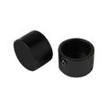 Pillar Black Curtain Rod Finial - 25mm Aluminium - Elegant Design - 2 Pack - SuperSaverAU - view 1