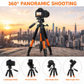 Aluminium Camera Tripod 188cm - Dual Mount, Orange