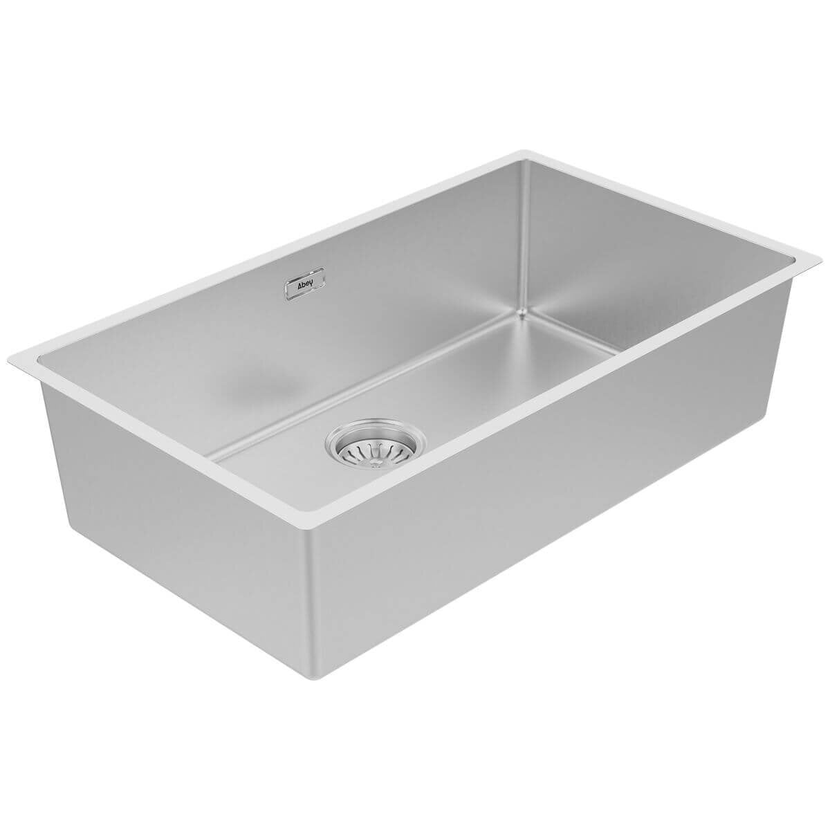 Abey extra large single bowl stainless steel sink with overflow - flush, inset or undermount - W12-720