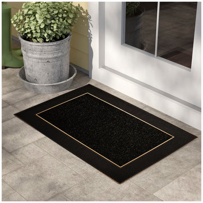 Modern Homes Rain Design Floor Mat 60 x 90cm Brown - Water-Absorbent, Non-Slip, Easy-to-Clean