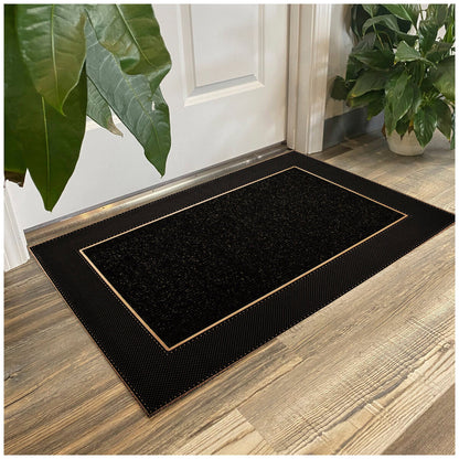 Modern Homes Rain Design Floor Mat 60 x 90cm Brown - Water-Absorbent, Non-Slip, Easy-to-Clean