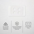 DETA 4 Aperture Grid Plate, White Plastic, 75mm x 115mm, Indoor
