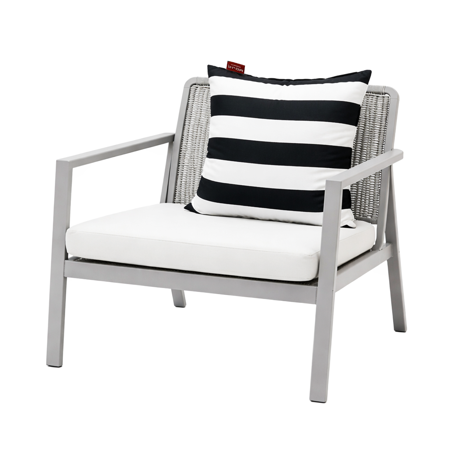 Mojo 45cm Black Striped Polyester Cushion Cover