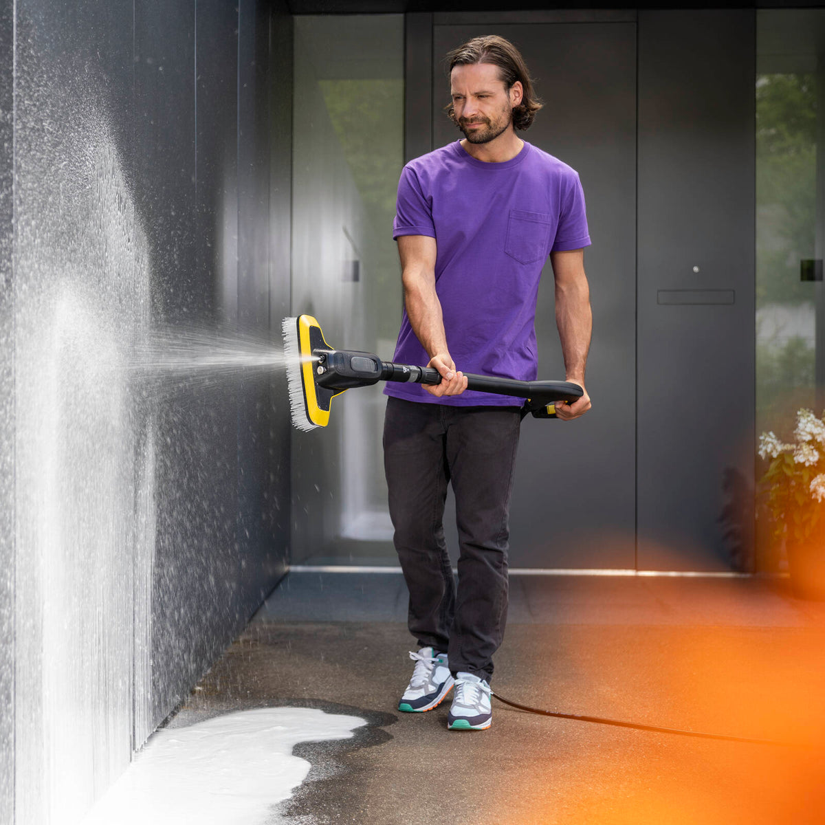 Karcher WB 7 3-in-1 Wash Brush - Foam, High-Pressure Spray & Soft Brush