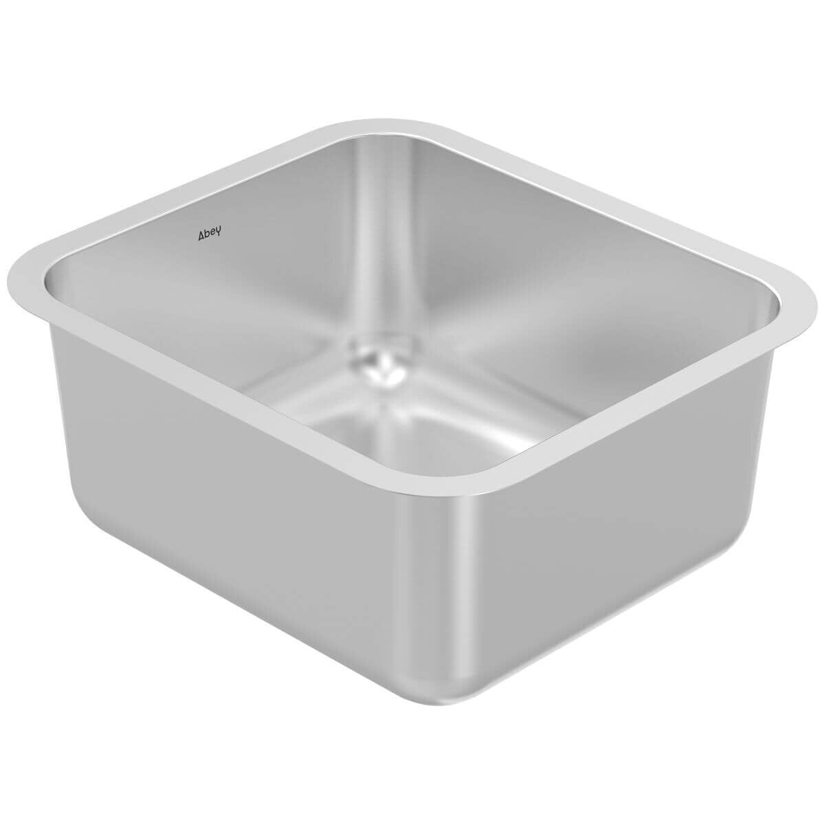 Abey R50 single bowl stainless steel sink with 26.6L capacity - top, under or flush mount - W50-100