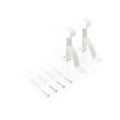Windoware 50mm White Single Stayed Curtain Rod Bracket 2 Pack - SuperSaverAU - view 1