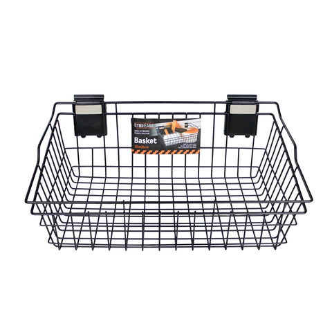 StorEase 30 x 46cm Powder-Coated Steel Garage Wall Storage Basket 15kg