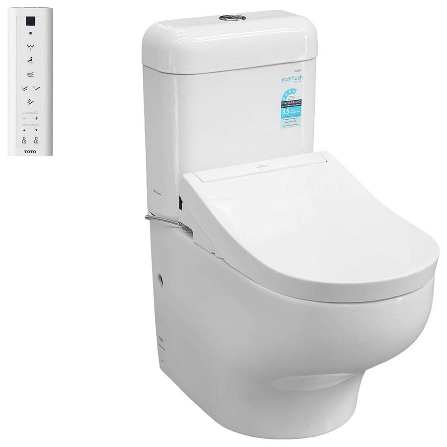 Toto Hayon Back To Wall Smart Toilet Suite - S5 Washlet, Cefiontect Glaze, Premist - HAYON-BTW-S5