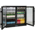 Rhino 208L Double Door Beverage Centre - Black, LED Display, Lockable Doors - SG2H-B