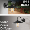 Verve Design Bristol Farm Wall Light, Powder Coated Steel, E27 60W, Hardwired Outdoor ABL318