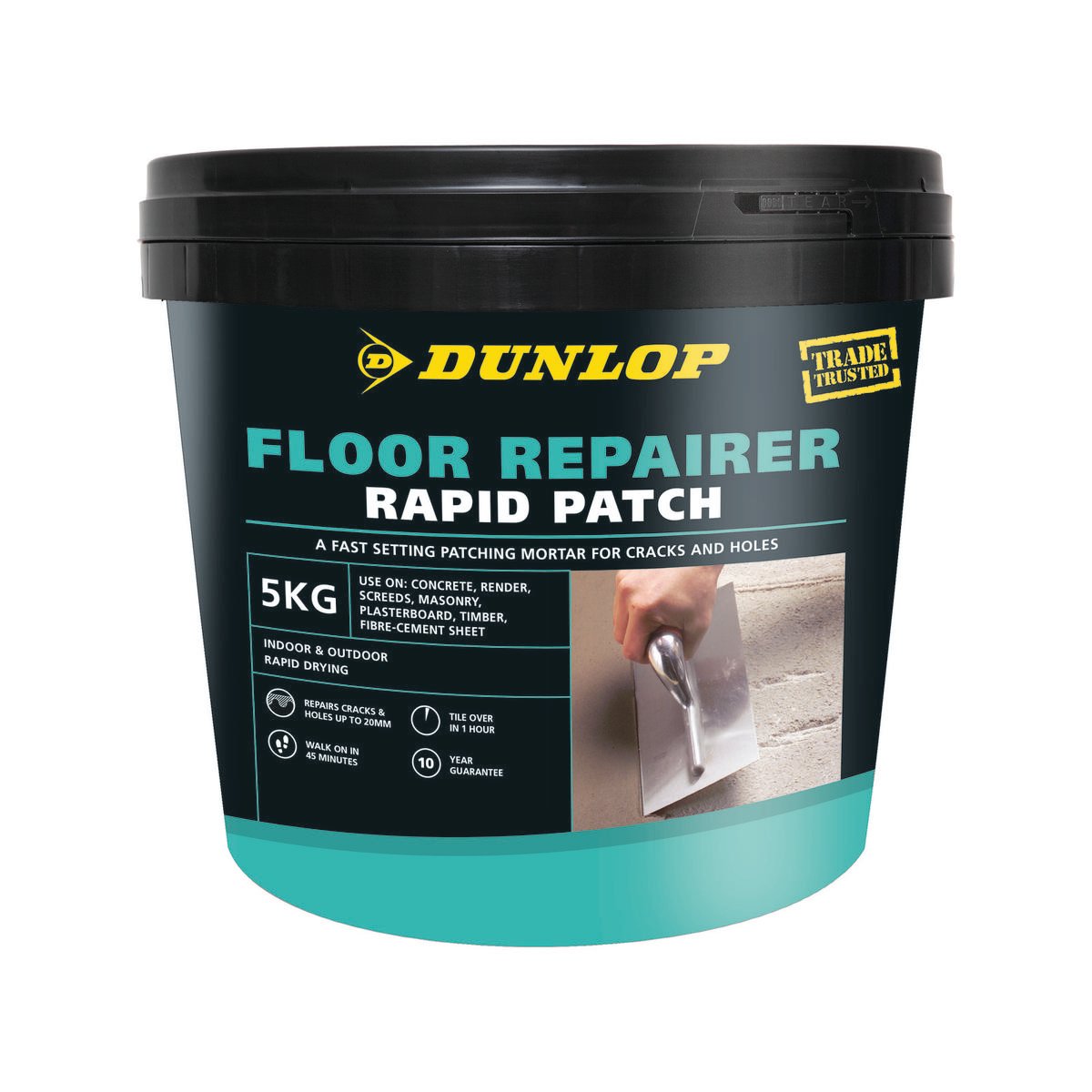 Dunlop 5kg Floor Repairer Rapid Patch Mortar - Fast Setting - Indoor Outdoor - SuperSaverAU - view 1