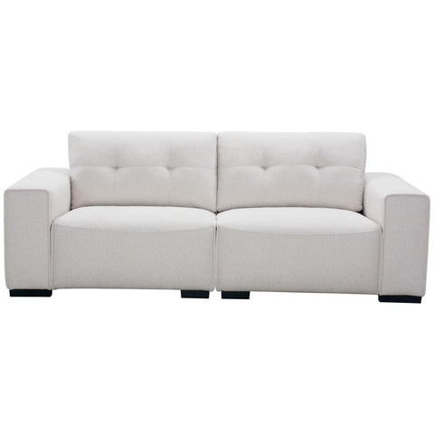 Ostro Furniture Bella 3 seater sofa - beige fabric with plush foam seats and strong frame - 25006000