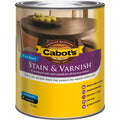 Cabot's Maple Satin Water Based Stain & Varnish 1L - Interior & Exterior, UV Resistant