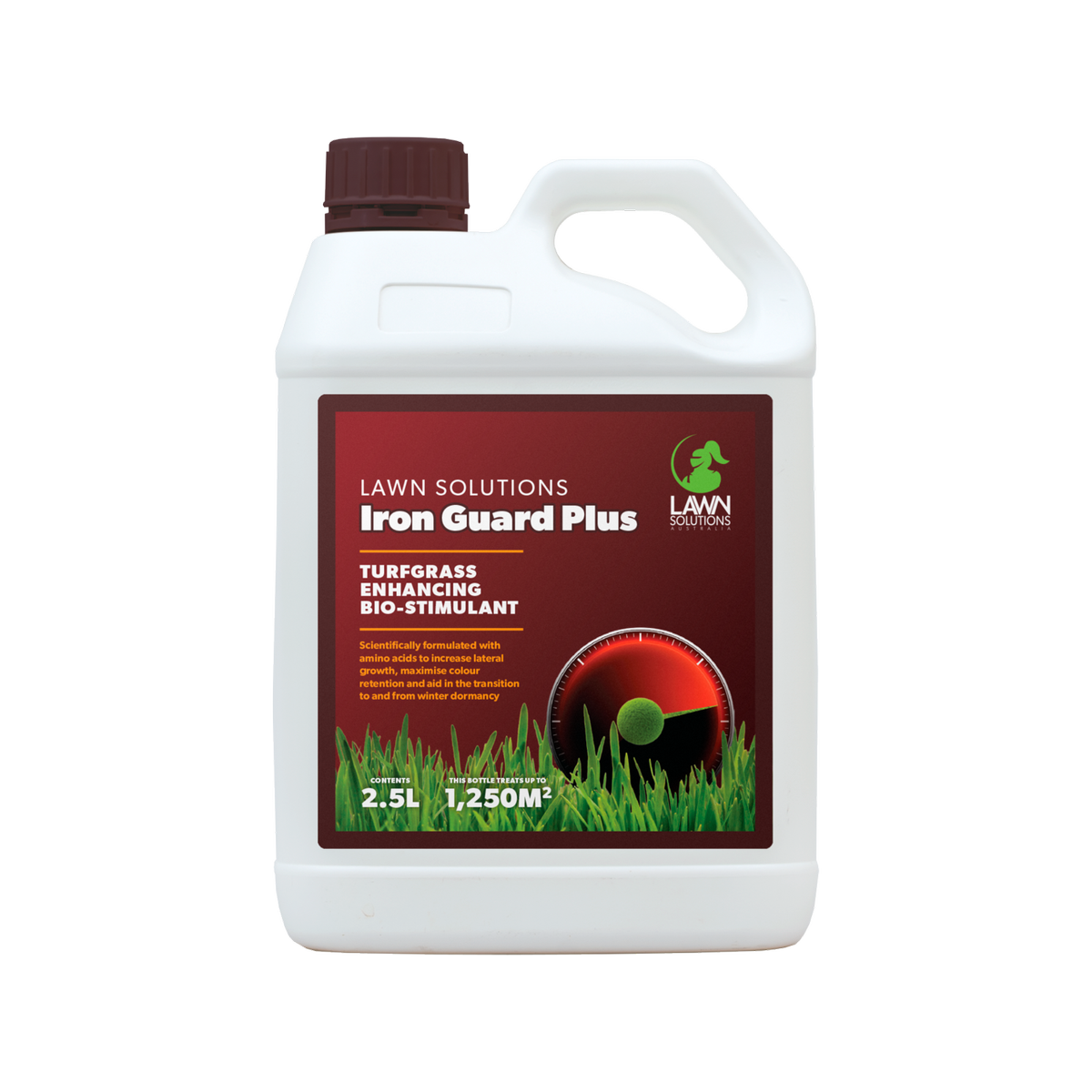 Lawn Solutions Australia Iron Guard Plus - 2.5L Turfgrass Bio-Stimulant - Dark Green - SuperSaverAU - view 1