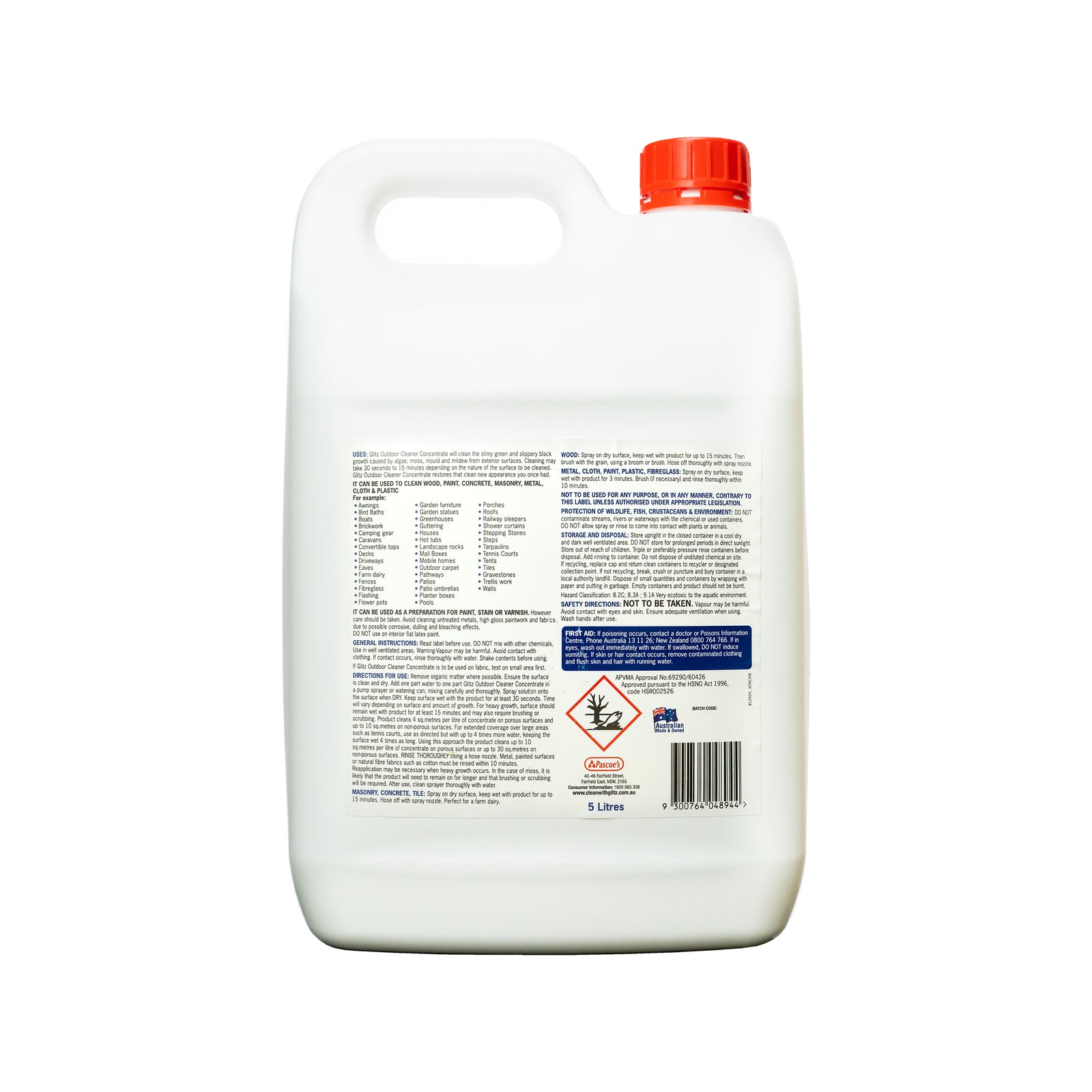 Glitz Outdoor Cleaner Concentrate 5L