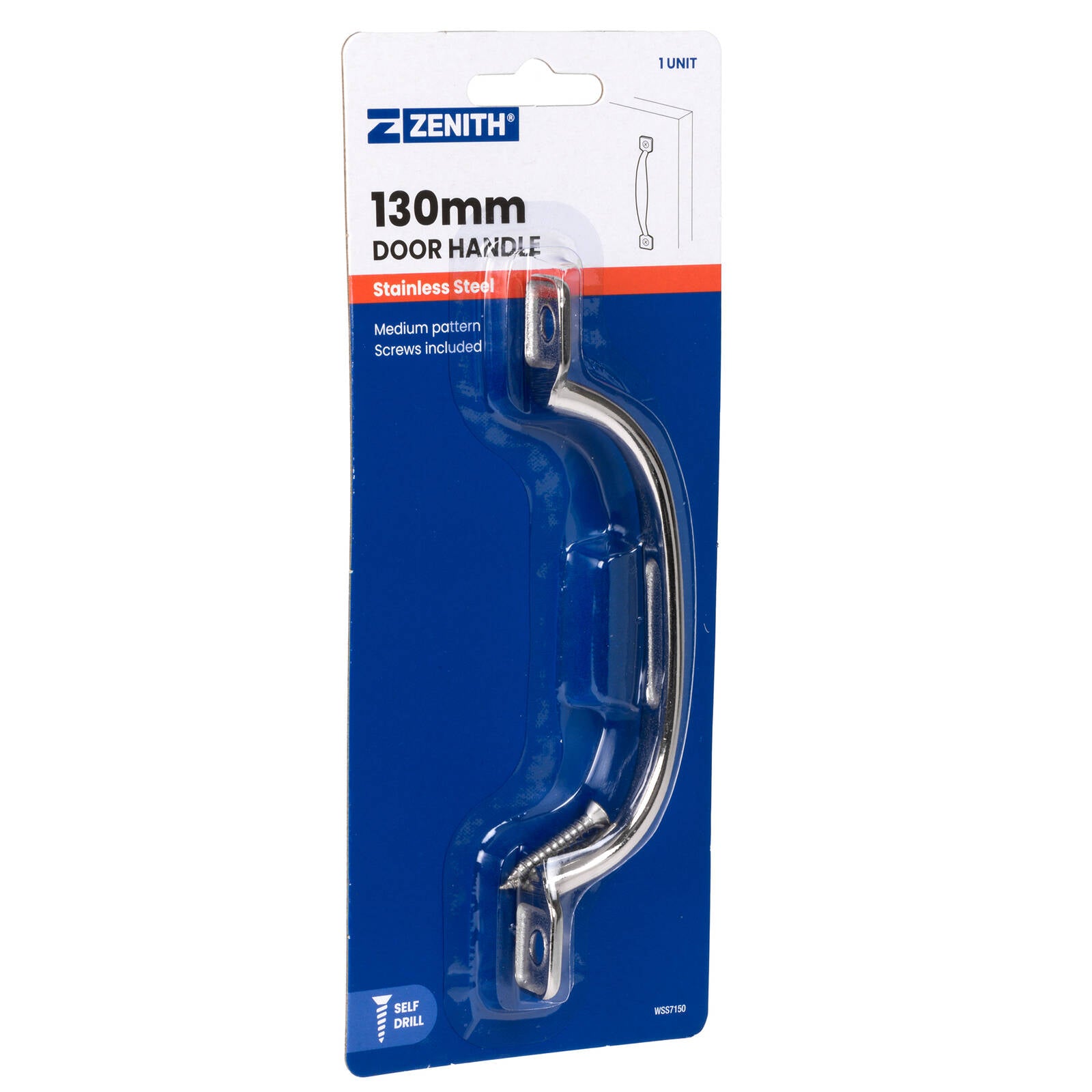 Zenith 130mm Stainless Steel D Shape Door Handle 304 Grade