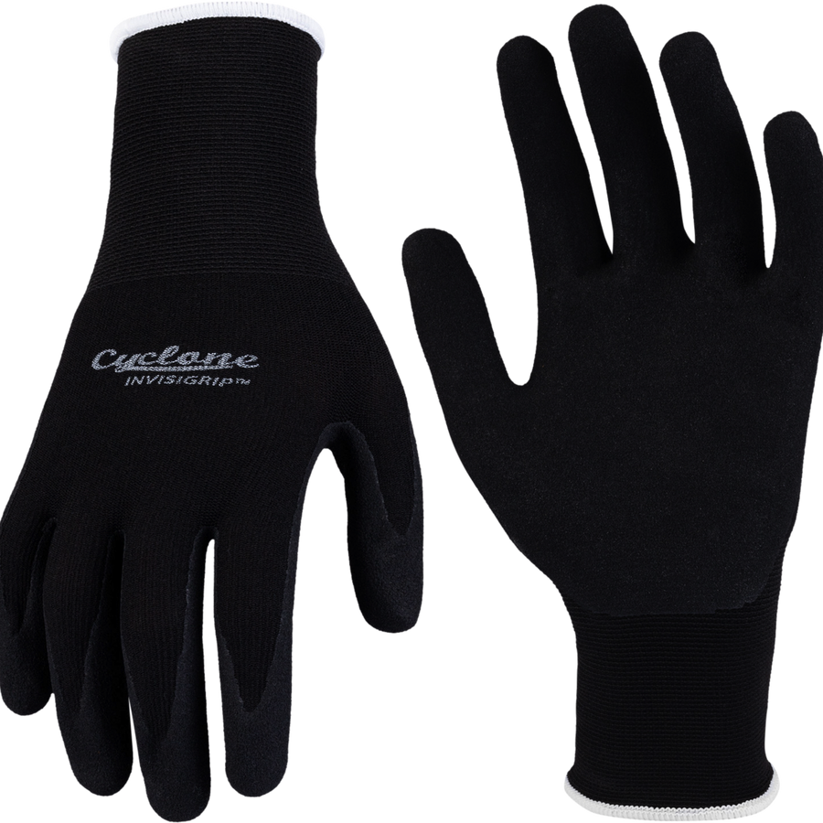 Cyclone Medium Invisigrip Tough Gardening Gloves - 15 Gauge Nylon - Durable - Water Resistant - Anti-Slip Grip - SuperSaverAU - view 1