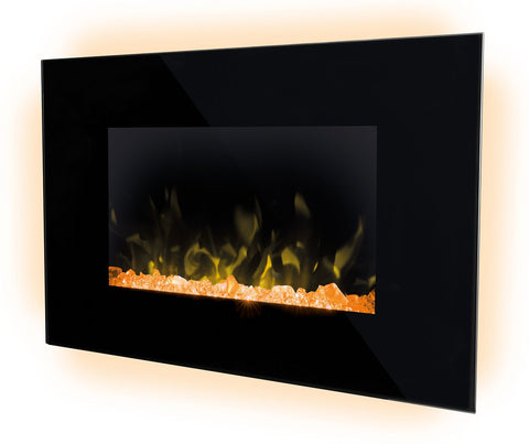 Dimplex Toluca Deluxe wall mounted electric fire heater - Bluetooth speaker, 2000W, remote - TLC20LX-AU